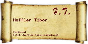 Heffler Tibor névjegykártya